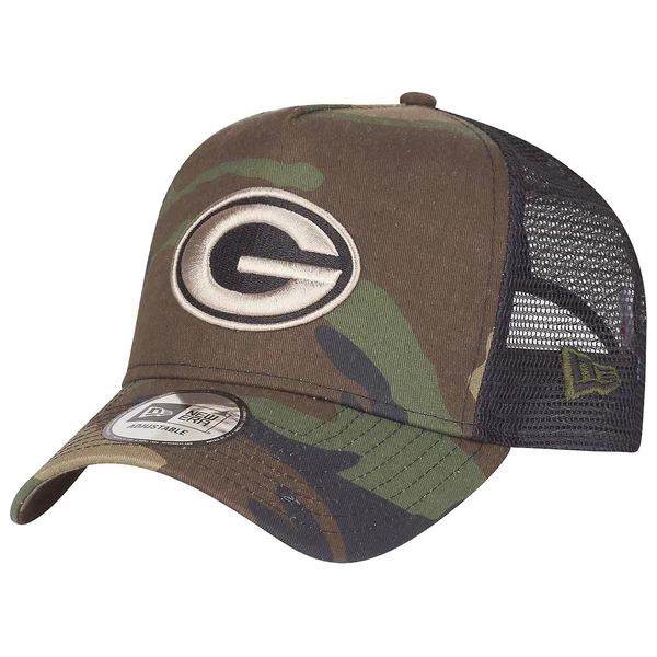 New Era Adjustable Trucker Cap - Green Bay Packers Wood Camo One Size