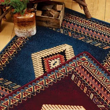 Tuscon Blue Rug - 4 x 5 - Black Forest Decor