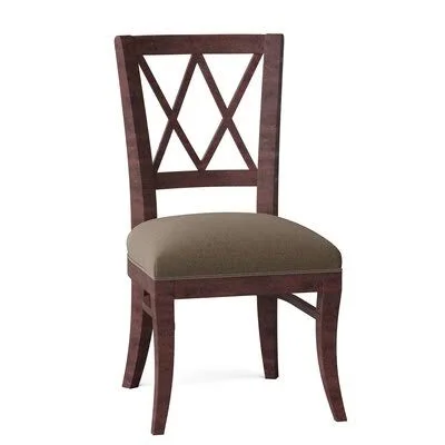 Portsmouth Cross Back Side Chair Fairfield Chair Body Fabric: 8789 Barley - Frame Color: Montego Bay