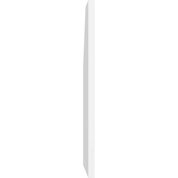 Ekena Millwork GVPOR24X3201SN 24x22W x 32x22H Half Octagon Top Right Surface Mount PVC Gable Vent: Non-Functional - w/ 3-1/2x22W