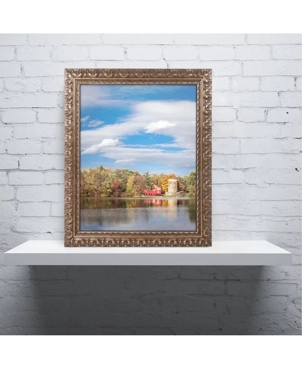 Jason Shaffer 'Morgan Street 5' Ornate Framed Art - Blue (16 x 20), Trademark Fine Art