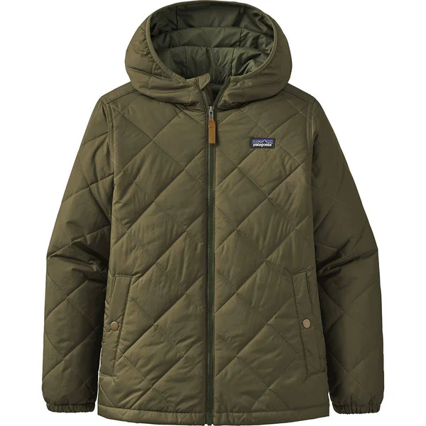Patagonia Boys& Diamond Quilt Hoody XL, Basin Green