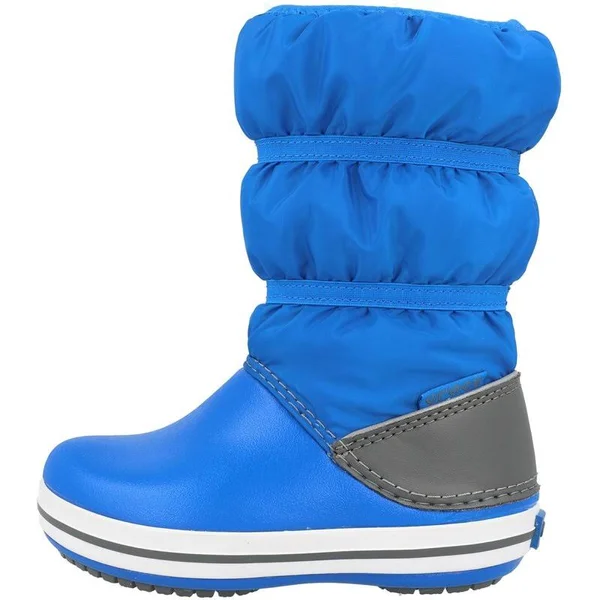 Crocs Bright Cobalt - Light Grey Kids& Crocband Winter Boot Shoes