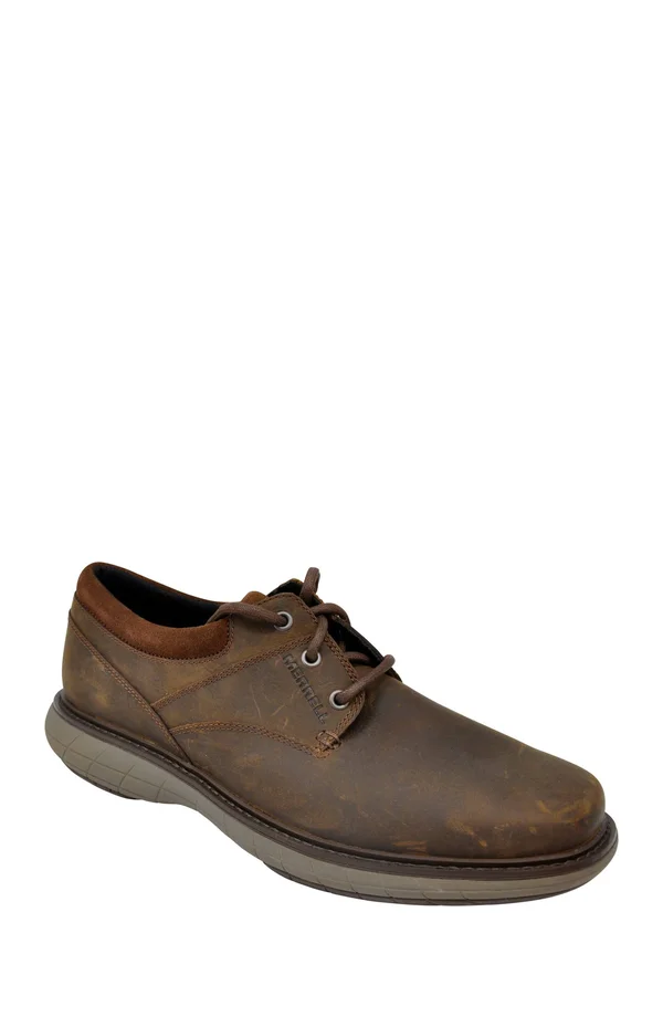 Merrell Men's World Vue Lace Oxford - Size: 9.5 Wide, Dark Earth