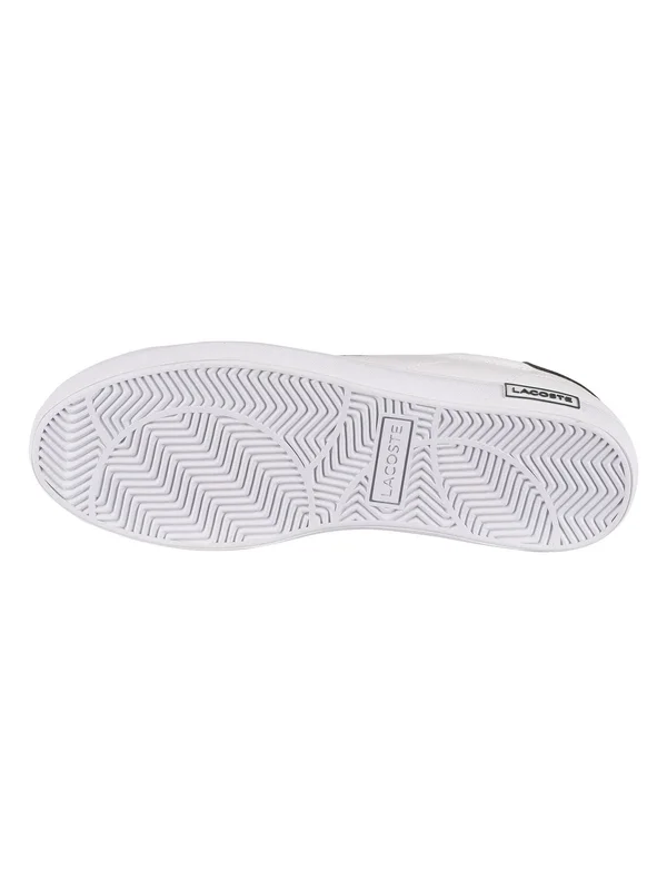 Lacoste Powercourt Trainer - White, Dark Green - Size 8