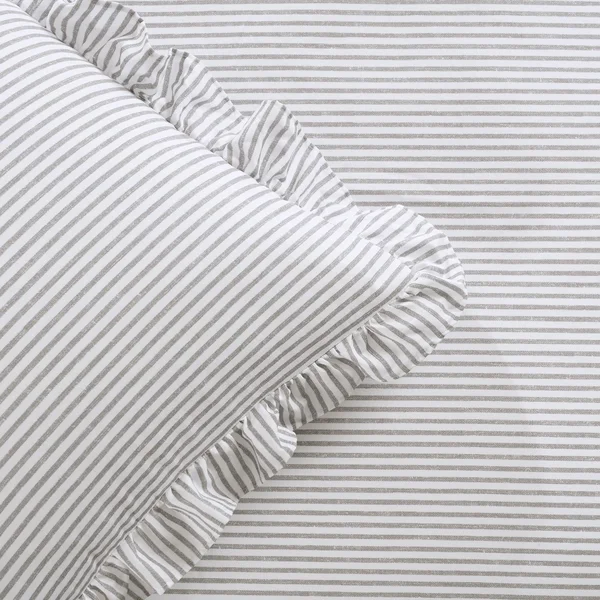 The Gray Barn Lazy Acres Ticking Stripe Bedspread Set - Blush - Twin