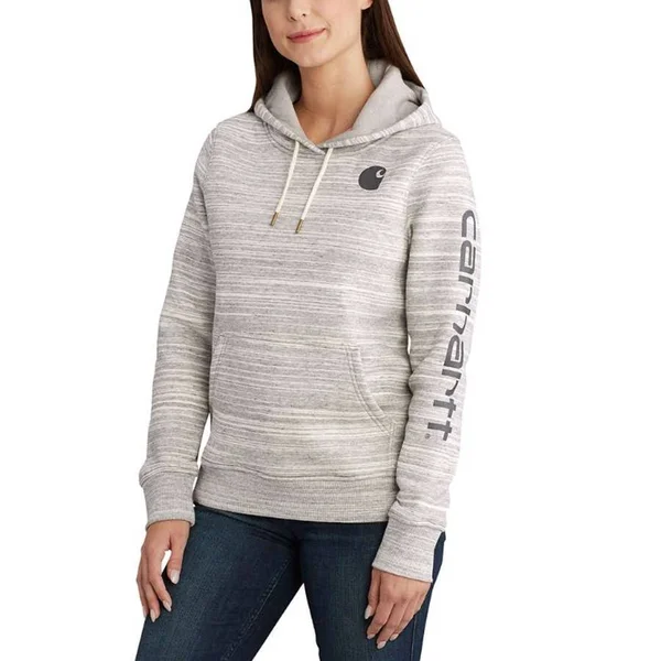 Carhartt Women's Logo Sleeve Graphic Sweatshirt - Crepe Heather - M - North 40 Outfitters