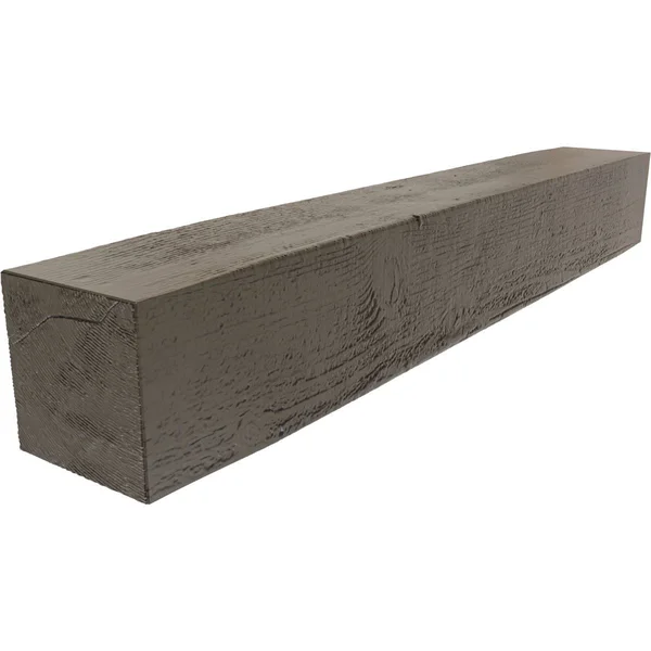 Ekena Millwork MANURS04X08X48BD 4x22H x 8x22D x 48x22W Rough Sawn Faux Wood Fireplace Mantel, Burnished Honey Dew