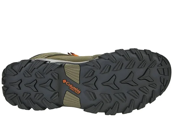 Columbia Men's Newton Ridge Plus II Suede Waterproof Hiking Boot - Nori/Light Orange, 11