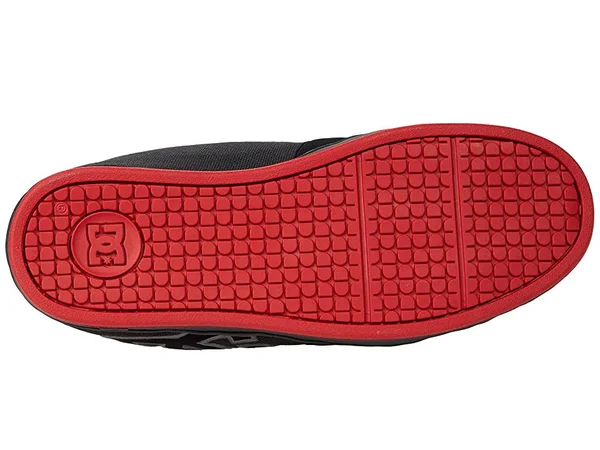 DC Net Men's Skate Shoes Black/Black/Red : 18 D - Medium