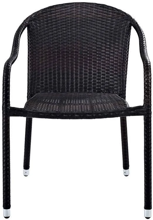Crosley Palm Harbor Outdoor Wicker Stackable Chairs, Brown - 2 pack