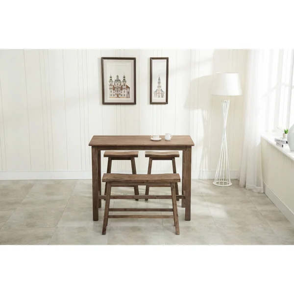 Boraam 4-Piece Sonoma Pub Set, Driftwood Gray