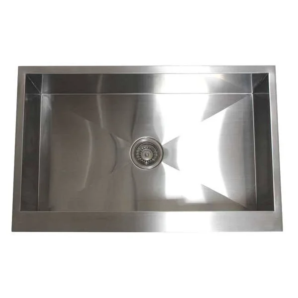 Stainless Steel 30-Inch Farmhouse Single Bowl Flat Apron Kitchen Sink