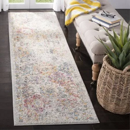 Bungalow Rose Balderas Gray/Gold Area Rug - Size: Runner 2&3x22 x 20&