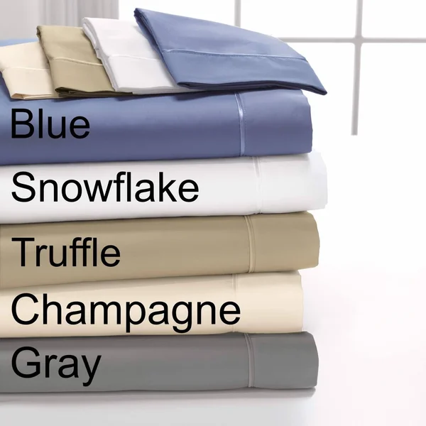 Degree 4 DreamFit 100% Egyptian Cotton Sheets Set (Snowflake, King)