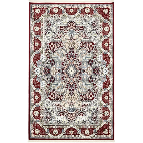 Unique Loom Glasgow Narenj Area Rug (5& x 8& - Ivory)