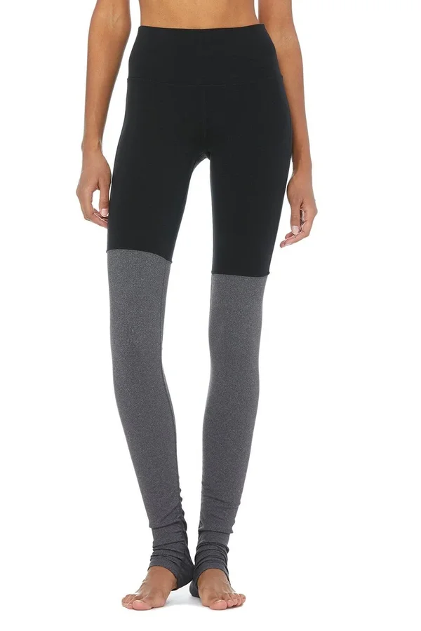 ALO YOGA High-Waist Goddess Legging - Women's Black/Stormy Heather, XS