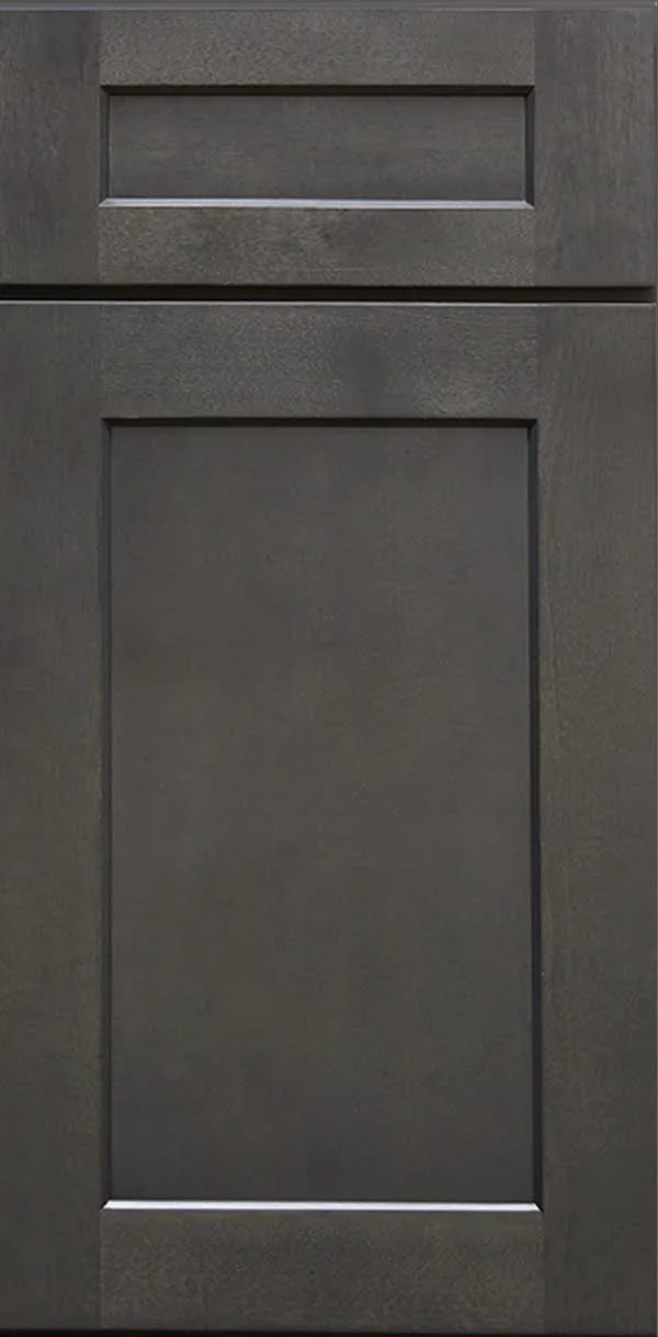 Wilora Hawthorne Shaker Cinder 36x22 x 34.5x22 x 24x22 Farm Sink 2 Doors Base Cabinet - Solid Birch with Veneered MDF Center Pan