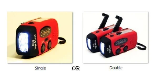 Portable Am/fm/wb(noaa) Radio Flashlight Solar Charger or Crank Power Emergency - Single HY-88WB - 128 x 60 x 45 mm