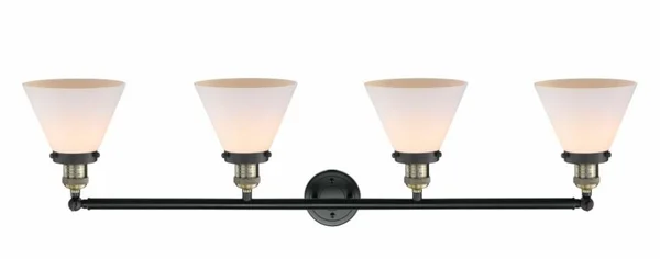 Innovations 215-SG-G41 Large Cone 4 Light Bath Vanity Light in Satin Gold