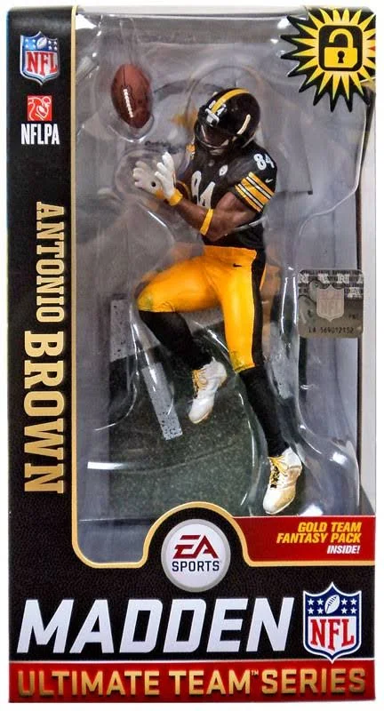 McFarlane Toys NFL Pittsburgh Steelers ea Sports Madden 19 Ultimate Team Series 1 Antonio Brown Action Figure [Gold Pants Varian
