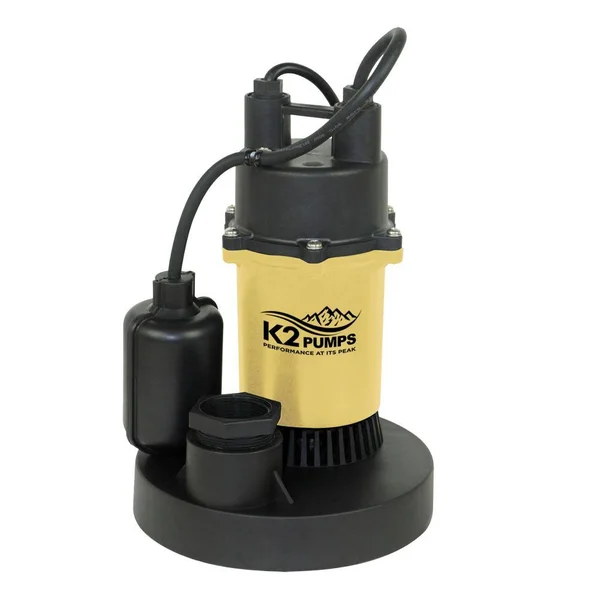 K2 Pumps 1/3 HP Sump Pump with Direct-in Tethered Switch
