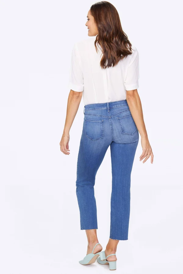 Nydj Marilyn Straight Ankle Jeans - Hobie - Blue - 16