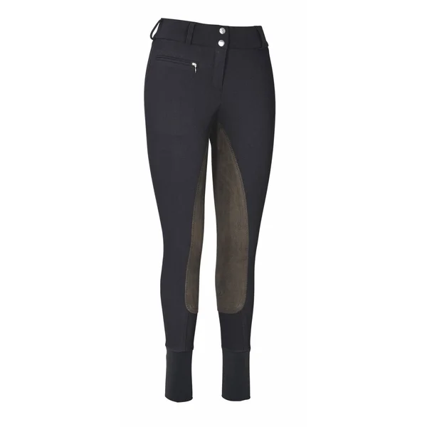 TuffRider Ladies Ribb Lowrise Wide Waistband Full Seat Breeches - 28 - Black