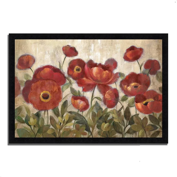 Tangletown Fine Art 27x22 x 39x22 Daydreaming Flowers by Silvia Vassileva Framed Painting Print
