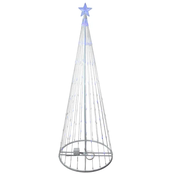 Northlight 32912662 12 ft. LED Lighted Show Cone Christmas Tree Outdoor Decoration Blue