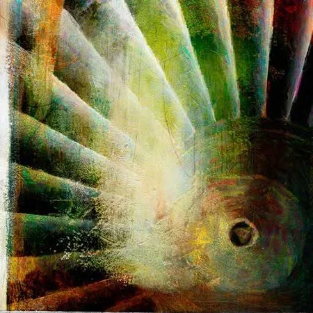 Turbine Tracings 6 36x36 Canvas - Size: 36 x 36