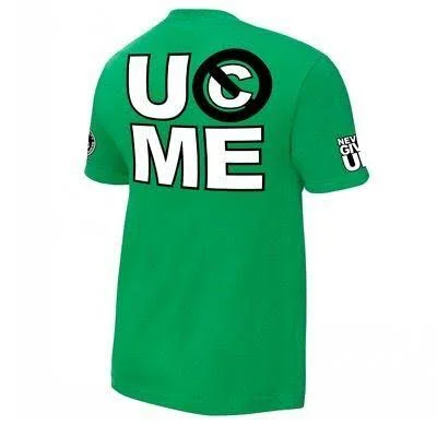 John Cena Boys Green Kids Costume T-Shirt Hat Wristbands YM