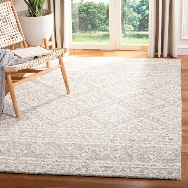 Safavieh Micro-Loop MLP501F 2&6x22 x 4&0x22 Grey, Ivory Area Rug
