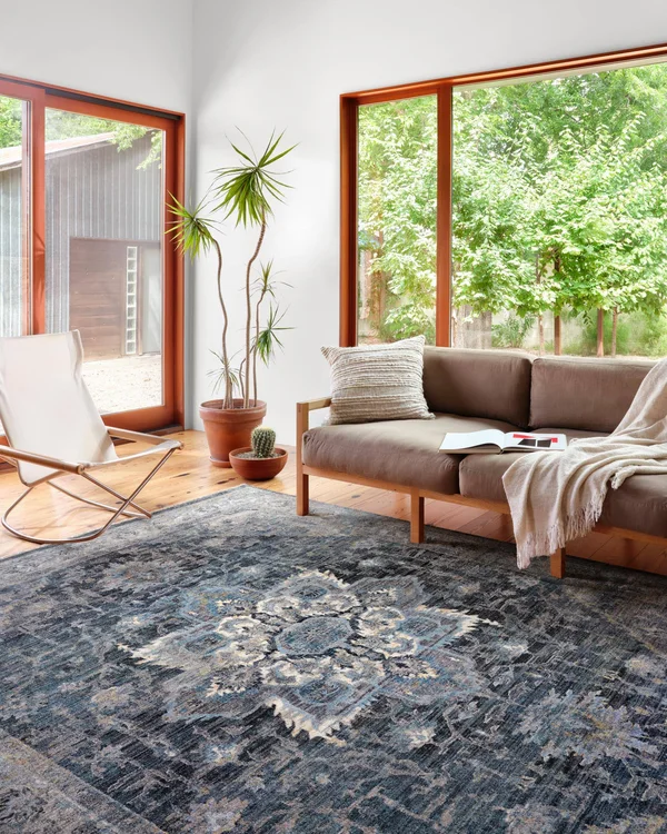 Loloi II Samra SAM-01 Denim Grey Rug - 2 ft 7 in x 12 ft