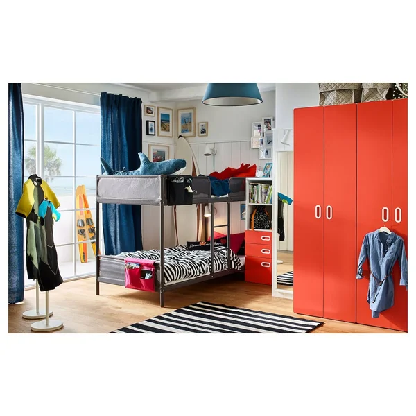 IKEA - TUFFING Bunk Bed Frame - Dark Gray, Twin
