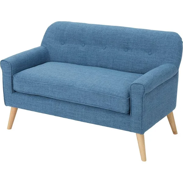 Noble House 2-Seat Muted Blue Fabric Loveseat