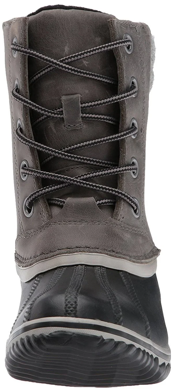 Sorel Women's Slimpack II Lace Boot - 5 - Quarry, Black