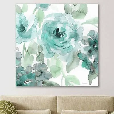 Belle's Teal II Giclee Canvas Art Print
