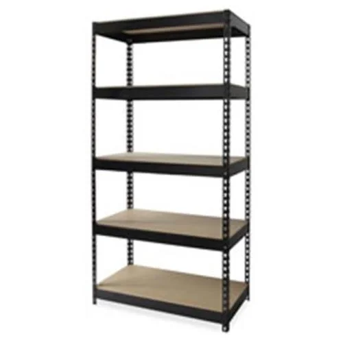 Riveted Steel Shelving 48 in. x 24 in. x 72 in. Black NE789703