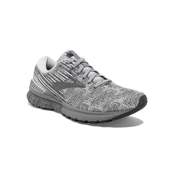 Brooks Men's Adrenaline 19 - Grey - White - Ebony - 7.5 - D