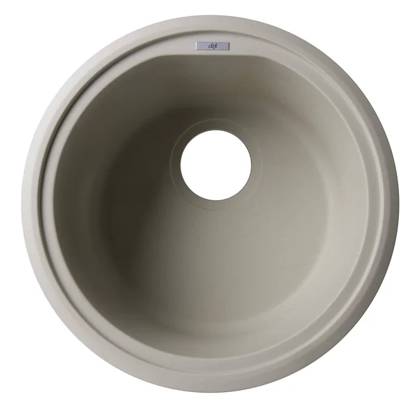 Alfi Brand AB1717UM-T Titanium 17x22 Undermount Round Granite Composite Kitchen Prep Sink