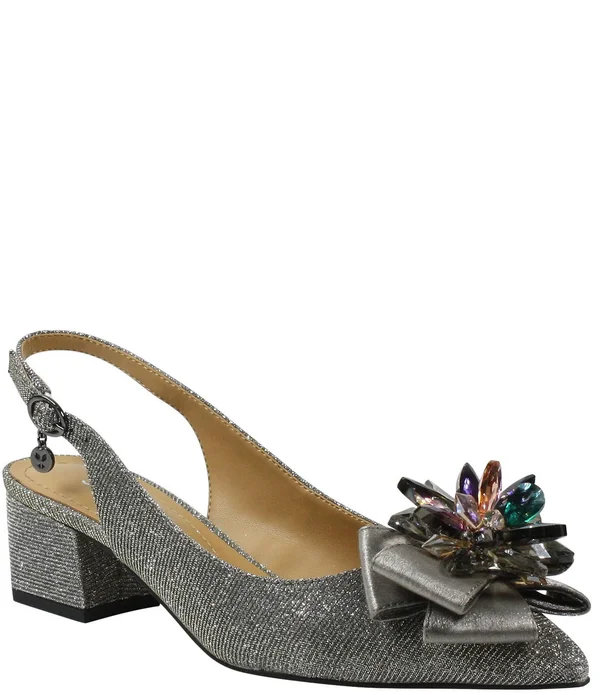 J. Renee Faaye Women's Pewter Pump 6 M