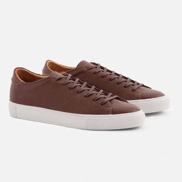 Beckett Simonon Reid Sneakers - Pebbled - Oxblood/White, Size 10, Men's Sneakers