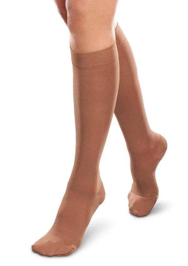 Therafirm Ease Opaque Women's 20-30mmHg Knee High, Medium Long, Coal