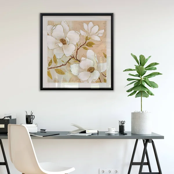 Golden Dogwood II -Framed Giclee Print - 32x32