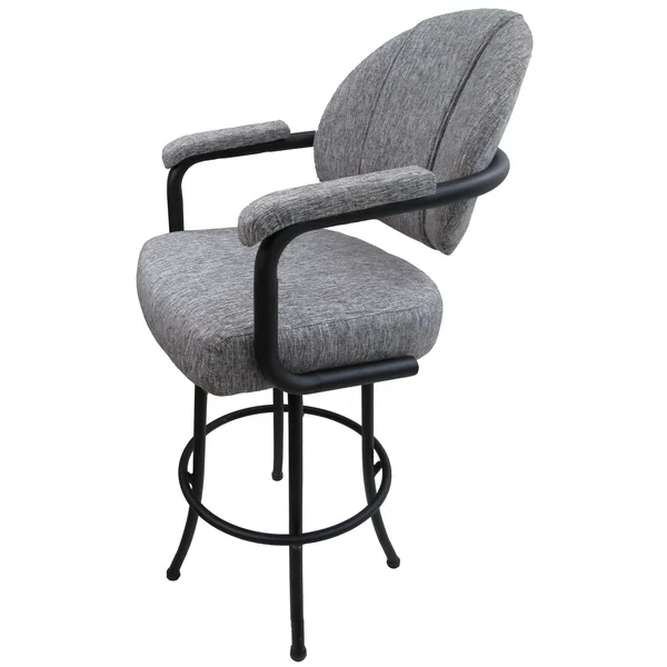Tobias Designs 26x22 Fabric Swivel Counter Stool in Sanora Brown and Beige - m70BS26_sb_be