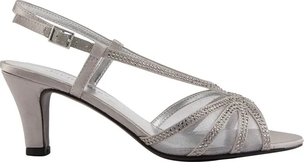 David Tate Refined Sandals Silver Satin 5 M