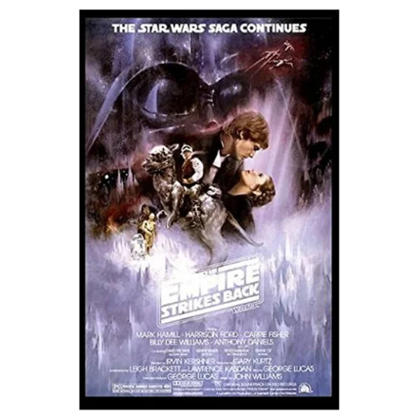 Buyartforless The Empire Strikes Back Framed Wall Poster, Black
