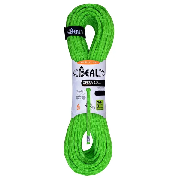 Beal Opera 8.5 mm Unicore Dry Cover Climbing Half rope-200 M-Green