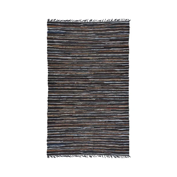 Matador Mixed Brown Leather 8 ft. x 8 ft. Round Area Rug